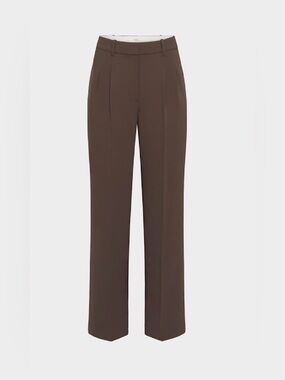 Aritzia Effortless Pant Crepette Rich Mocha Brown - Short Length